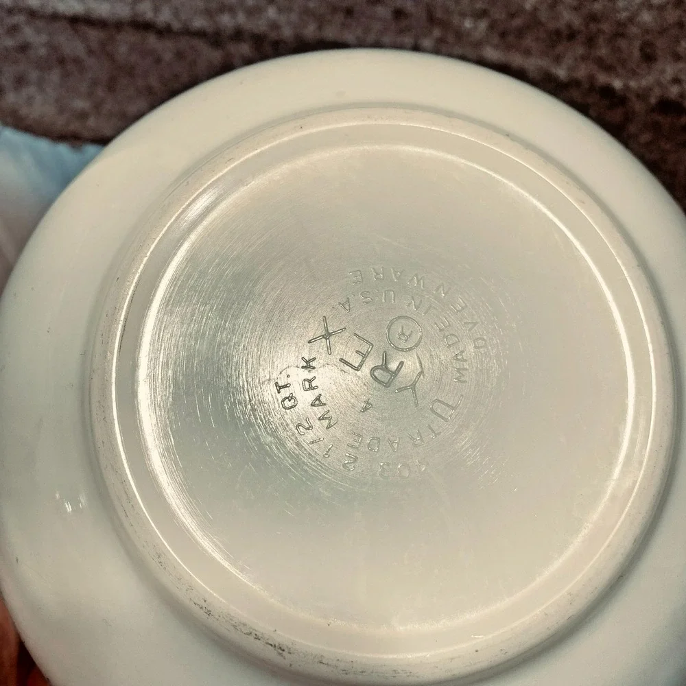 Vintage Pyrex 403 Turquoise Amish Butterprint 2.5 Qt Mixing Bowl USA 1957-1968